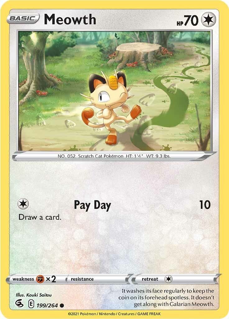 Meowth (199/264) [Sword & Shield: Fusion Strike] | Eastridge Sports Cards & Games