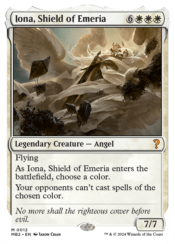 Iona, Shield of Emeria (White Border) [Mystery Booster 2] | Eastridge Sports Cards & Games