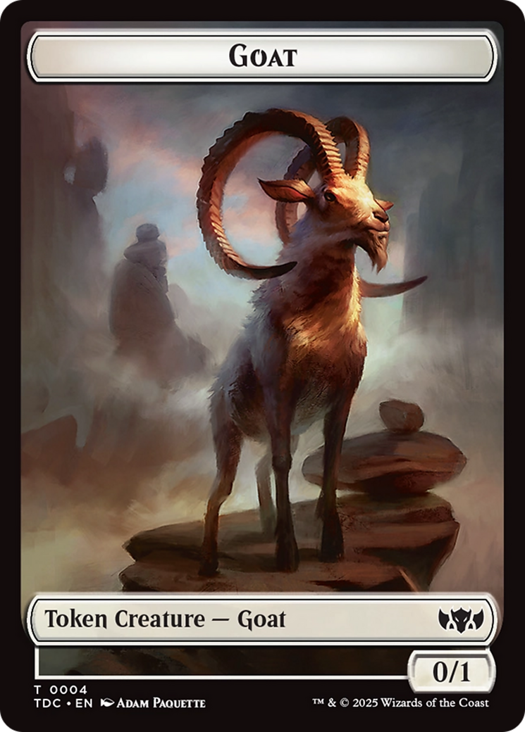 Goat // Timeless Witness Double-Sided Token [Tarkir: Dragonstorm Commander Tokens] | Eastridge Sports Cards & Games