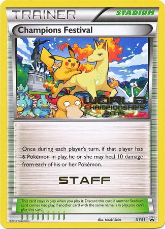 Champions Festival 2015 Staff (XY91) [XY: Black Star Promos] | Eastridge Sports Cards & Games