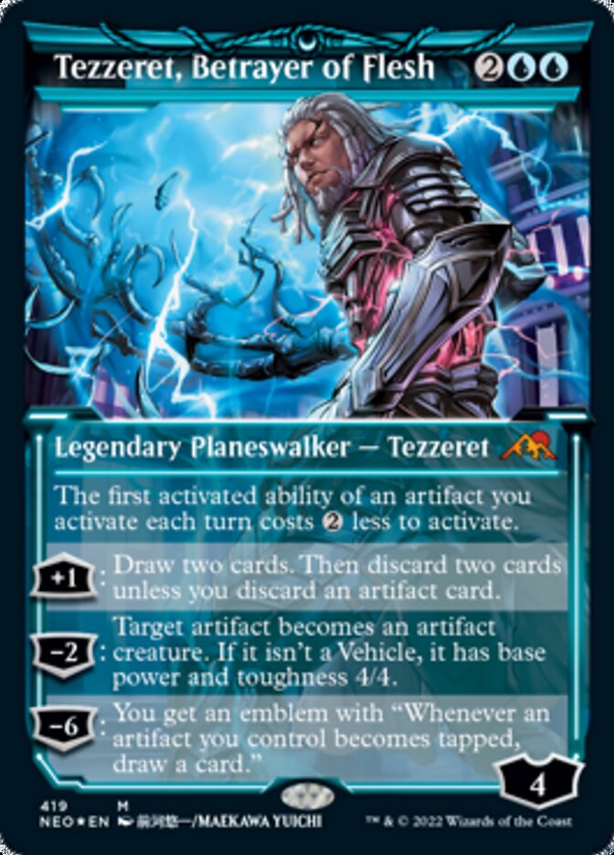 Tezzeret, Betrayer of Flesh (Showcase) (Foil Etched) [Kamigawa: Neon Dynasty] | Eastridge Sports Cards & Games