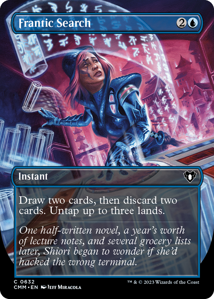 Frantic Search (Borderless Alternate Art) [Commander Masters] | Eastridge Sports Cards & Games