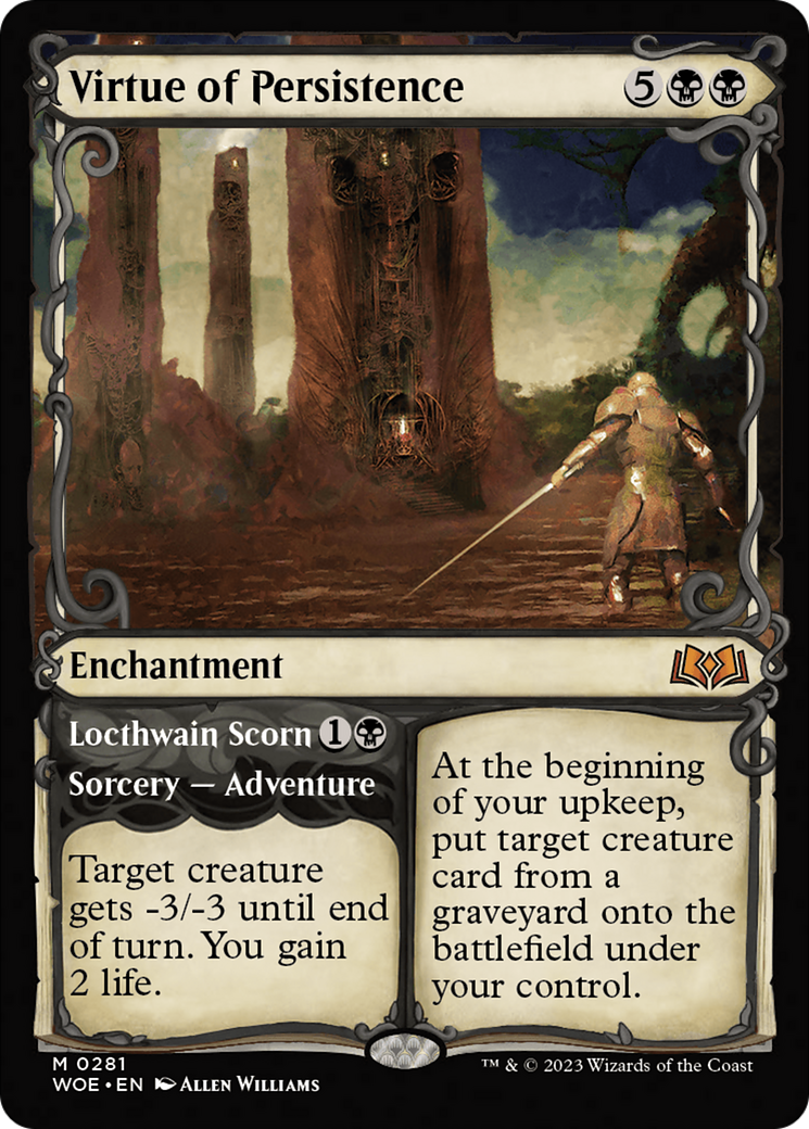 Virtue of Persistence // Locthwain Scorn (Showcase) [Wilds of Eldraine] | Eastridge Sports Cards & Games