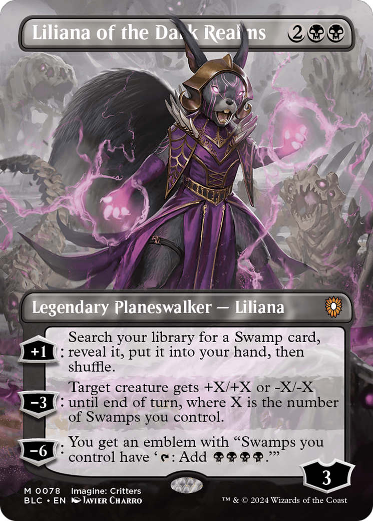 Liliana of the Dark Realms (Borderless) [Bloomburrow Commander] | Eastridge Sports Cards & Games