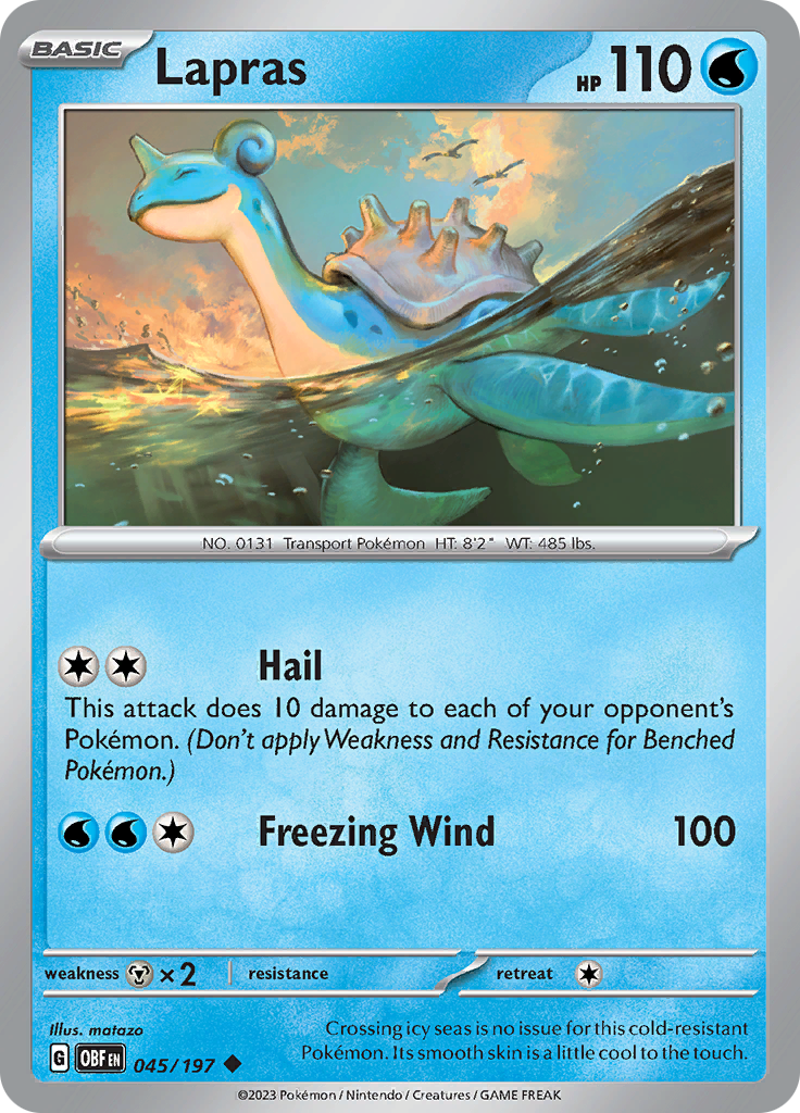 Lapras (045/197) [Scarlet & Violet: Obsidian Flames] | Eastridge Sports Cards & Games