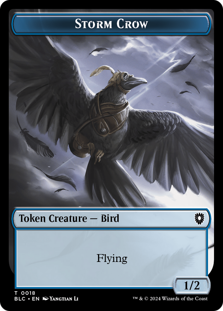 Storm Crow // Frog Lizard Double-Sided Token [Bloomburrow Commander Tokens] | Eastridge Sports Cards & Games