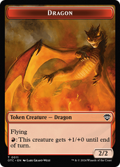 Dragon Egg // Dragon Double-Sided Token [Outlaws of Thunder Junction Commander Tokens] | Eastridge Sports Cards & Games