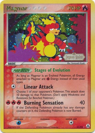 Magmar (21/92) (Stamped) [EX: Legend Maker] | Eastridge Sports Cards & Games