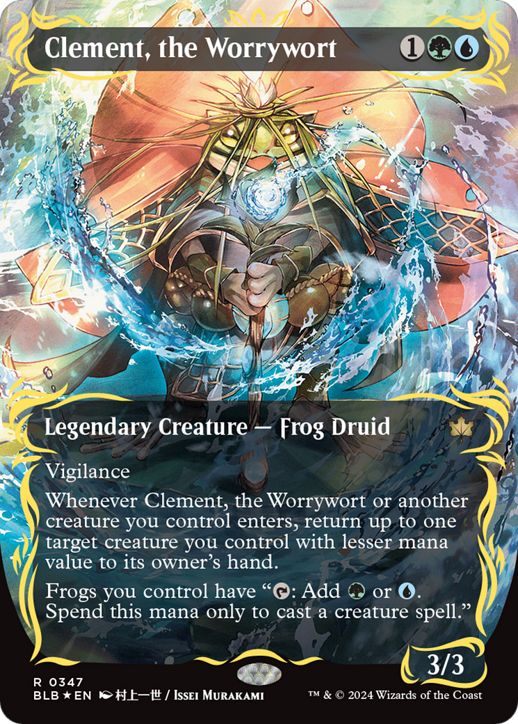 Clement, the Worrywort (Borderless) (Raised Foil) [Bloomburrow] | Eastridge Sports Cards & Games