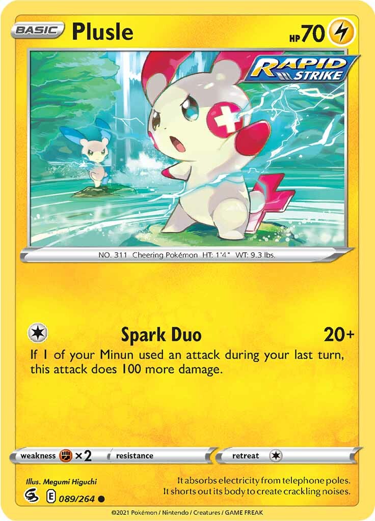 Plusle (089/264) [Sword & Shield: Fusion Strike] | Eastridge Sports Cards & Games