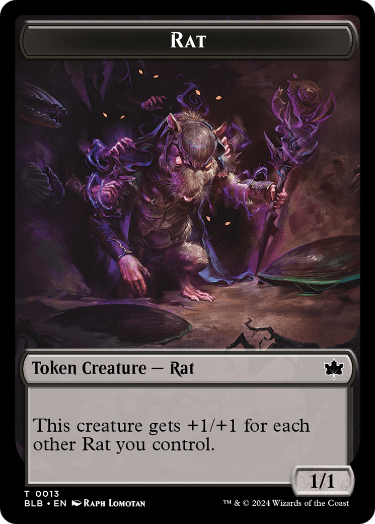 Rat Token [Bloomburrow Tokens] | Eastridge Sports Cards & Games