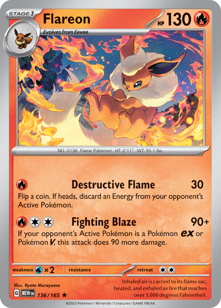 Flareon (136/165) [Scarlet & Violet: 151] | Eastridge Sports Cards & Games