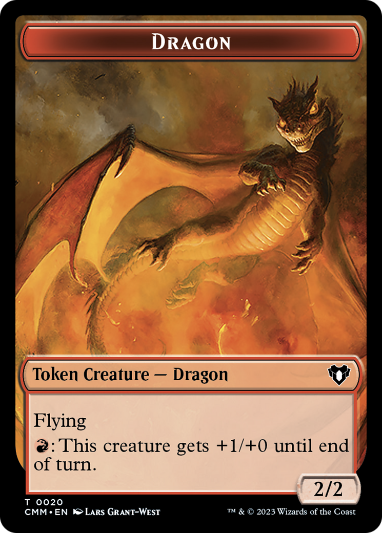 Treasure // Dragon (0020) Double-Sided Token [Commander Masters Tokens] | Eastridge Sports Cards & Games