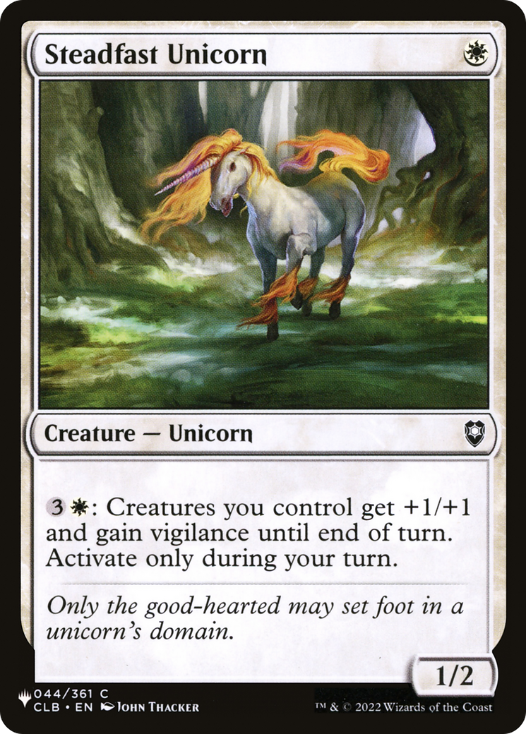 Steadfast Unicorn [The List Reprints] | Eastridge Sports Cards & Games