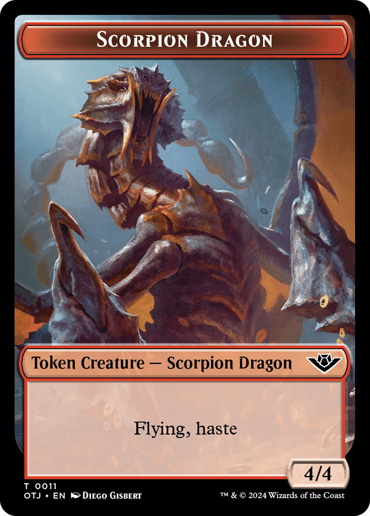 Scorpion Dragon Token [Outlaws of Thunder Junction Tokens] | Eastridge Sports Cards & Games