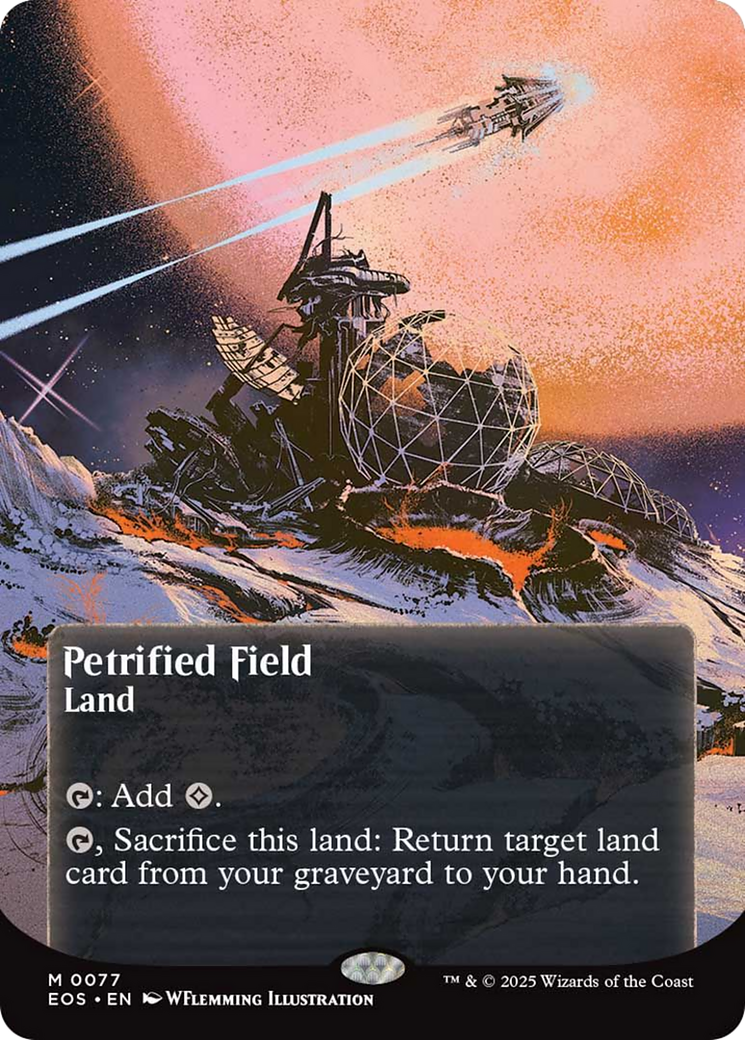 Petrified Field (0077) (Borderless) [Edge of Eternities: Stellar Sights] | Eastridge Sports Cards & Games