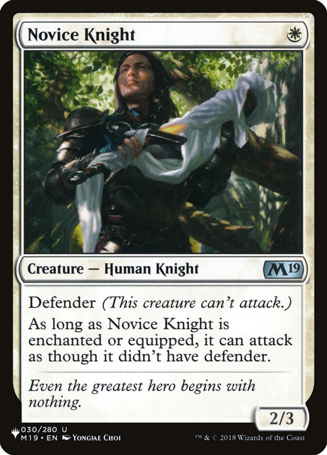 Novice Knight [The List] | Eastridge Sports Cards & Games
