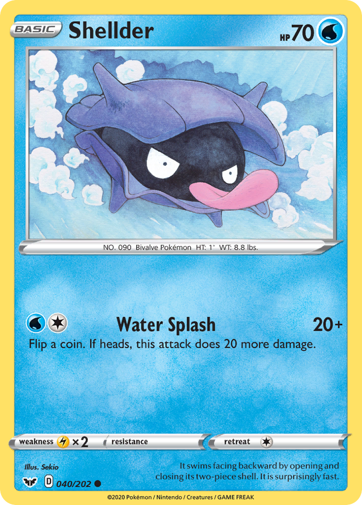 Shellder (040/202) [Sword & Shield: Base Set] | Eastridge Sports Cards & Games