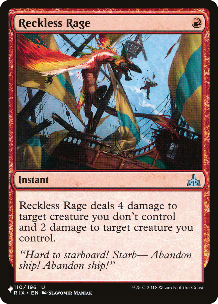 Reckless Rage [The List] | Eastridge Sports Cards & Games