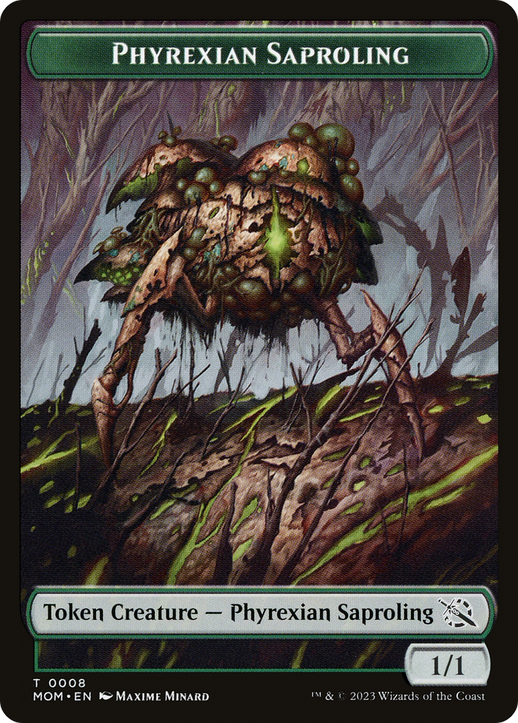 Treasure (20) // Phyrexian Saproling Double-Sided Token [March of the Machine Tokens] | Eastridge Sports Cards & Games