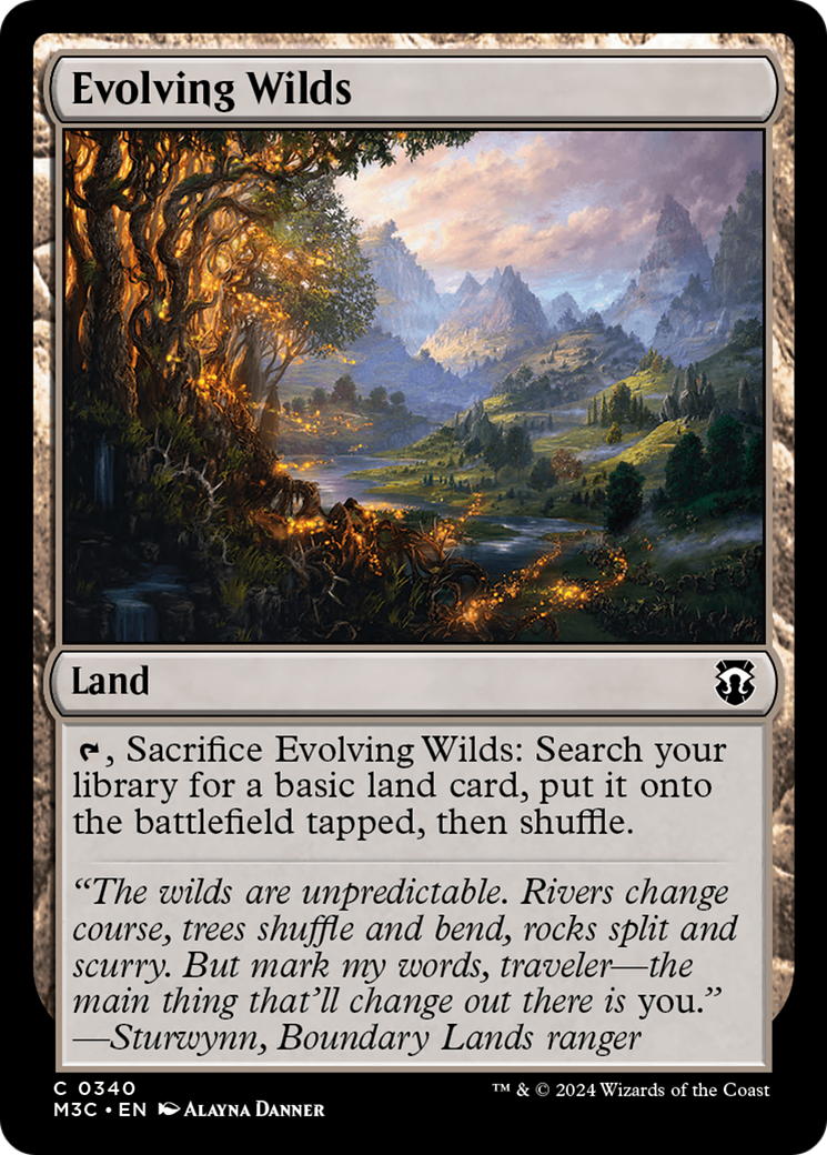 Evolving Wilds (Ripple Foil) [Modern Horizons 3 Commander] | Eastridge Sports Cards & Games