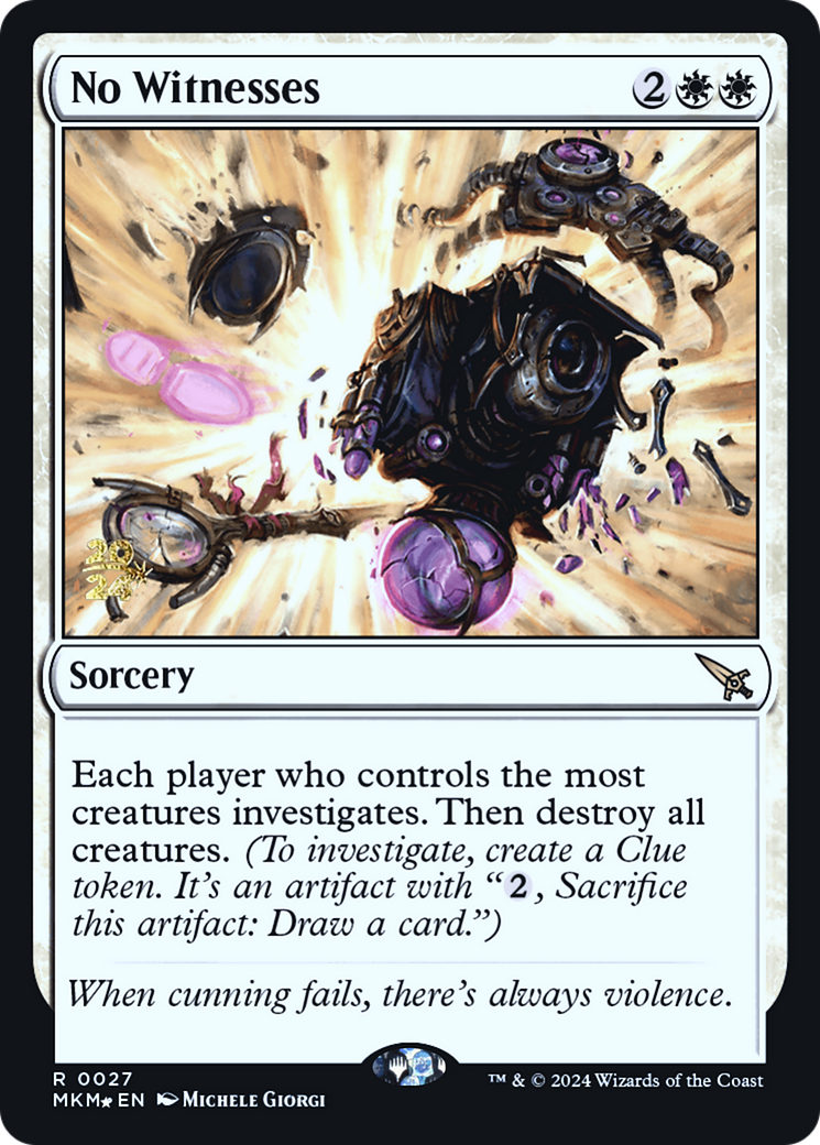 No Witnesses [Murders at Karlov Manor Prerelease Promos] | Eastridge Sports Cards & Games