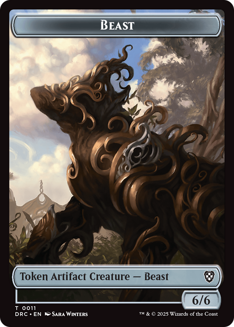 Construct // Beast (0011) Double-Sided Token [Aetherdrift Tokens] | Eastridge Sports Cards & Games