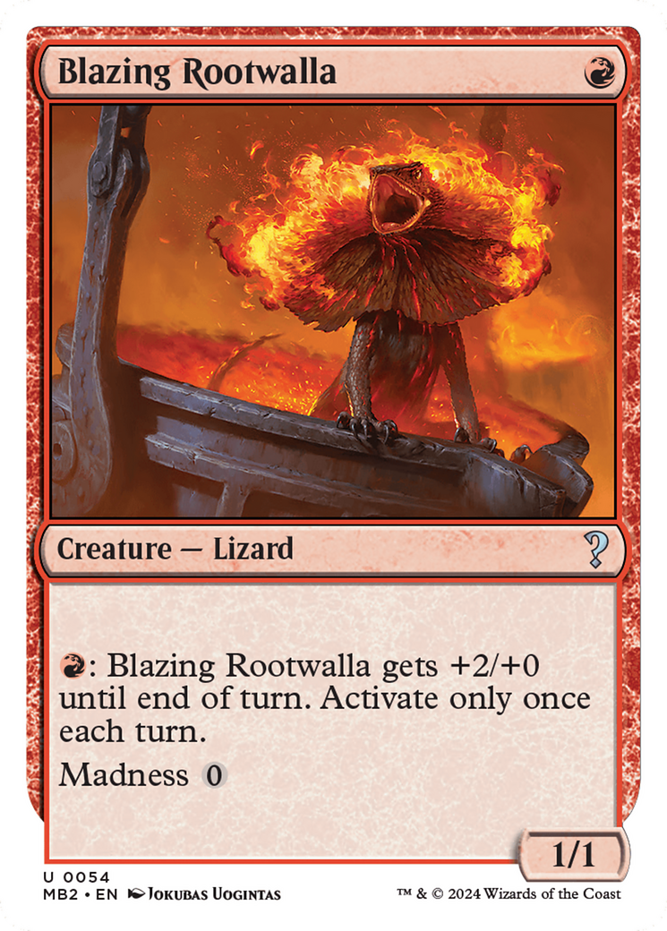 Blazing Rootwalla (White Border) [Mystery Booster 2] | Eastridge Sports Cards & Games