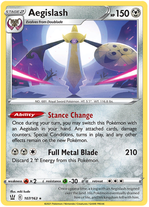 Aegislash (107/163) (107/163) [Sword & Shield: Battle Styles] | Eastridge Sports Cards & Games