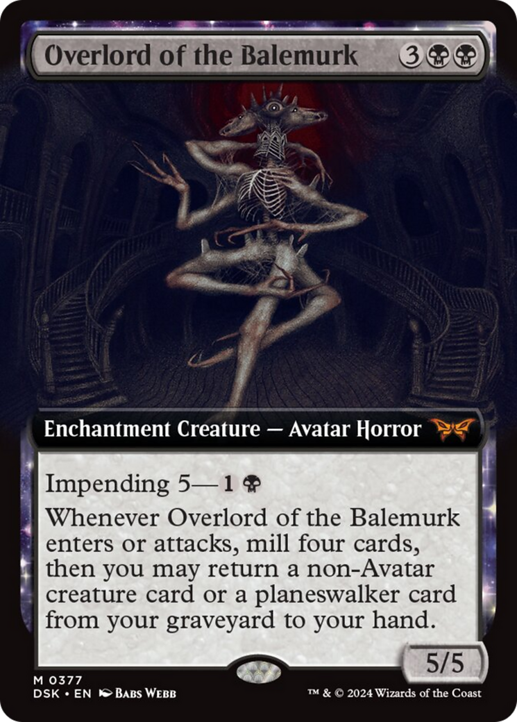 Overlord of the Balemurk (Extended Art) [Duskmourn: House of Horror] | Eastridge Sports Cards & Games