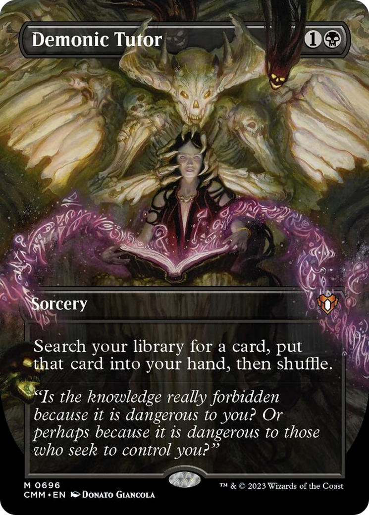 Demonic Tutor (Borderless Alternate Art) [Commander Masters] | Eastridge Sports Cards & Games