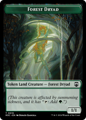 Forest Dryad // Vivien Reid Emblem Double-Sided Token [Modern Horizons 3 Commander Tokens] | Eastridge Sports Cards & Games