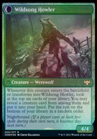 Howlpack Piper // Wildsong Howler [Innistrad: Crimson Vow Prerelease Promos] | Eastridge Sports Cards & Games