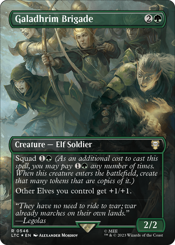 Galadhrim Brigade (Borderless) (Surge Foil) [The Lord of the Rings: Tales of Middle-Earth Commander] | Eastridge Sports Cards & Games