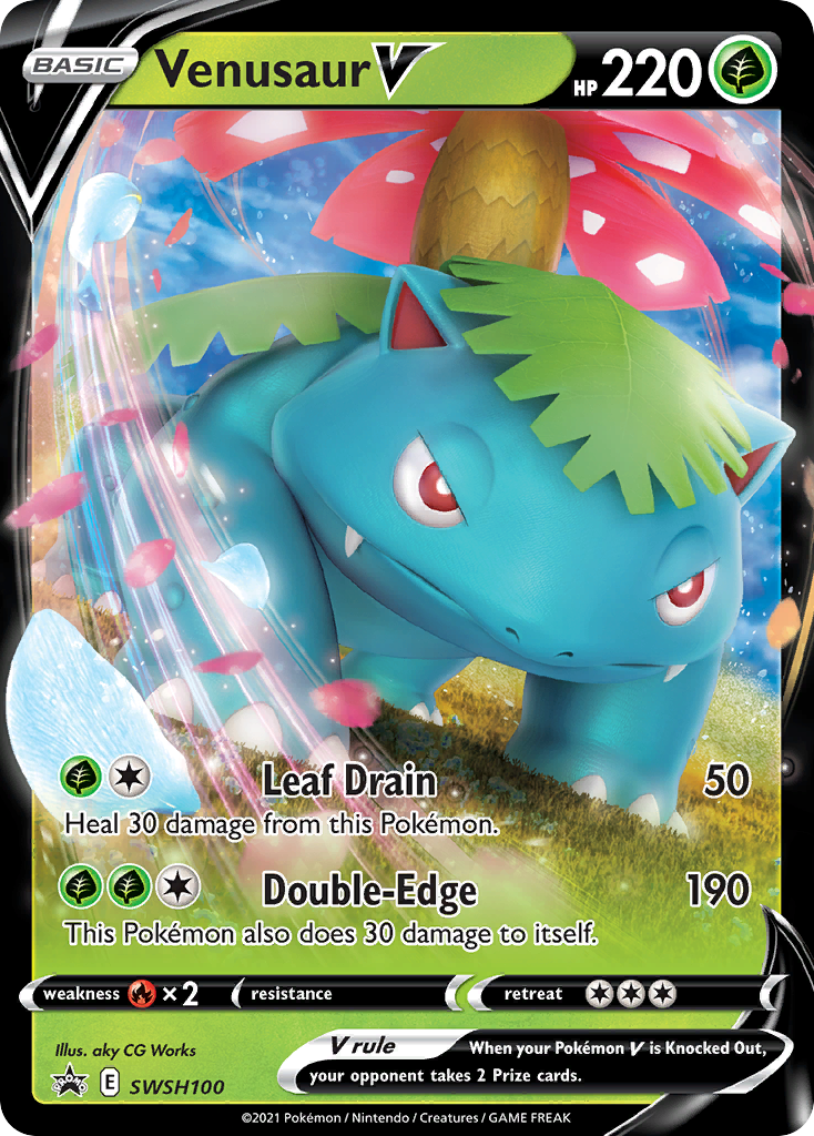 Venusaur V (SWSH100) [Sword & Shield: Black Star Promos] | Eastridge Sports Cards & Games