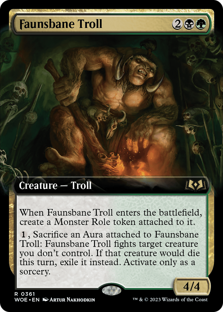 Faunsbane Troll (Extended Art) [Wilds of Eldraine] | Eastridge Sports Cards & Games