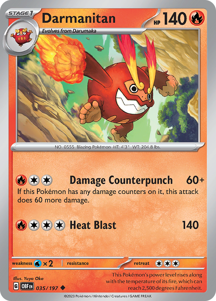 Darmanitan (035/197) [Scarlet & Violet: Obsidian Flames] | Eastridge Sports Cards & Games