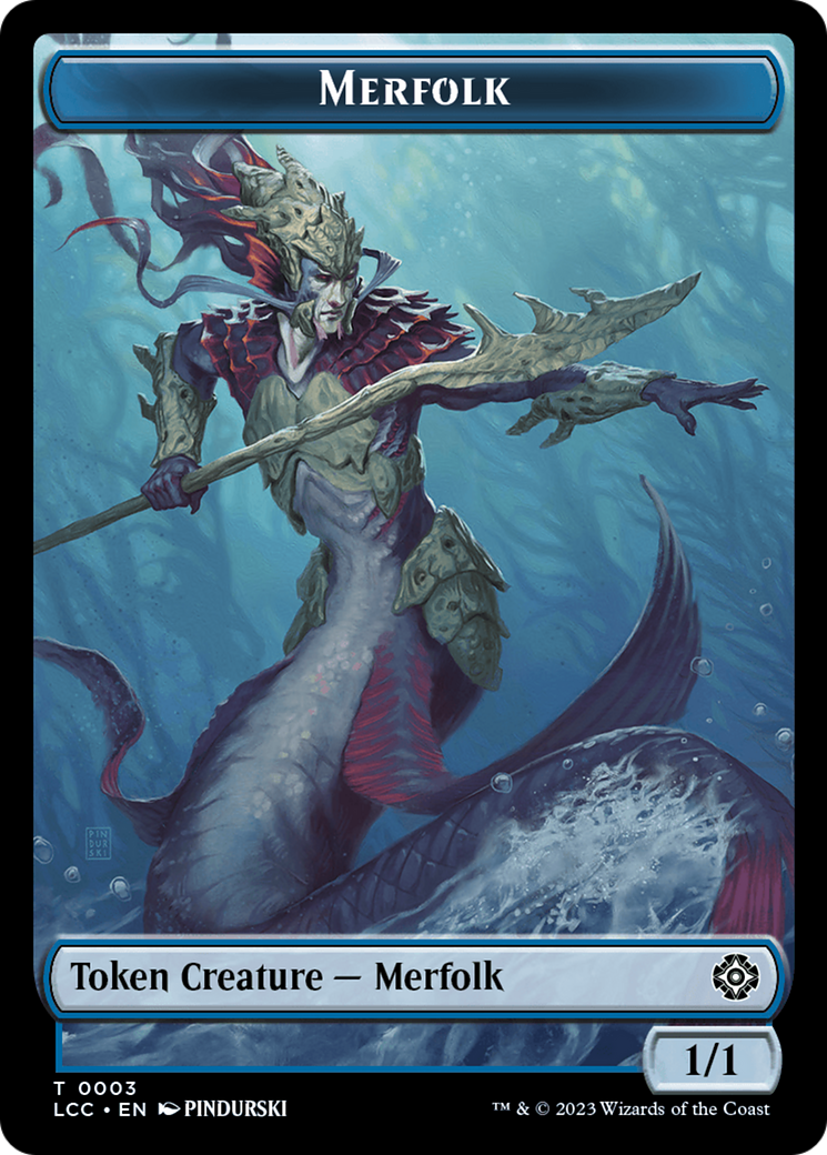 Frog Lizard // Merfolk (0003) Double-Sided Token [The Lost Caverns of Ixalan Commander Tokens] | Eastridge Sports Cards & Games