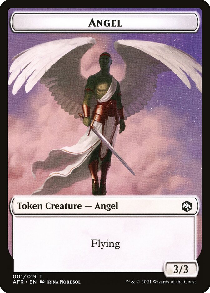 Angel // Dog Illusion Double-Sided Token [Dungeons & Dragons: Adventures in the Forgotten Realms Tokens] | Eastridge Sports Cards & Games