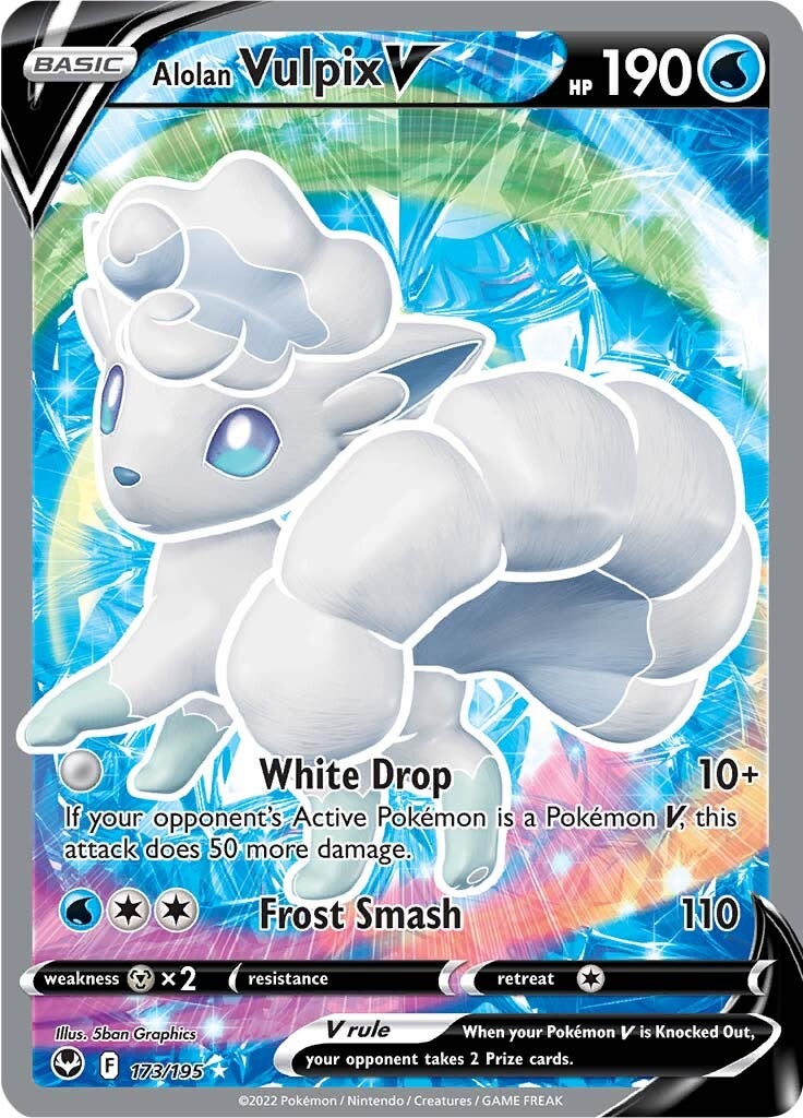 Alolan Vulpix V (173/195) [Sword & Shield: Silver Tempest] | Eastridge Sports Cards & Games