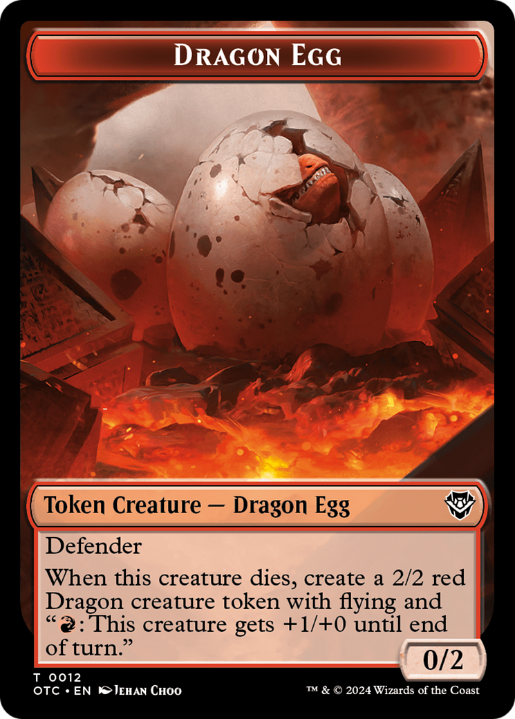 Dragon Egg // Dragon Double-Sided Token [Outlaws of Thunder Junction Commander Tokens] | Eastridge Sports Cards & Games