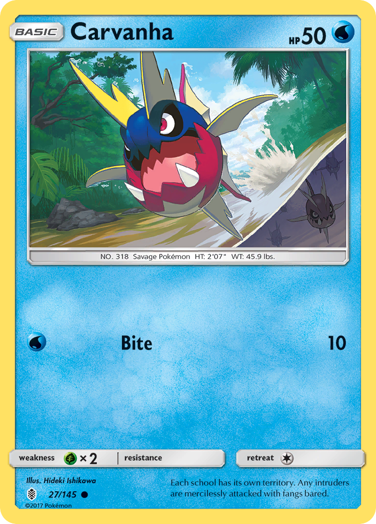 Carvanha (27/145) [Sun & Moon: Guardians Rising] | Eastridge Sports Cards & Games