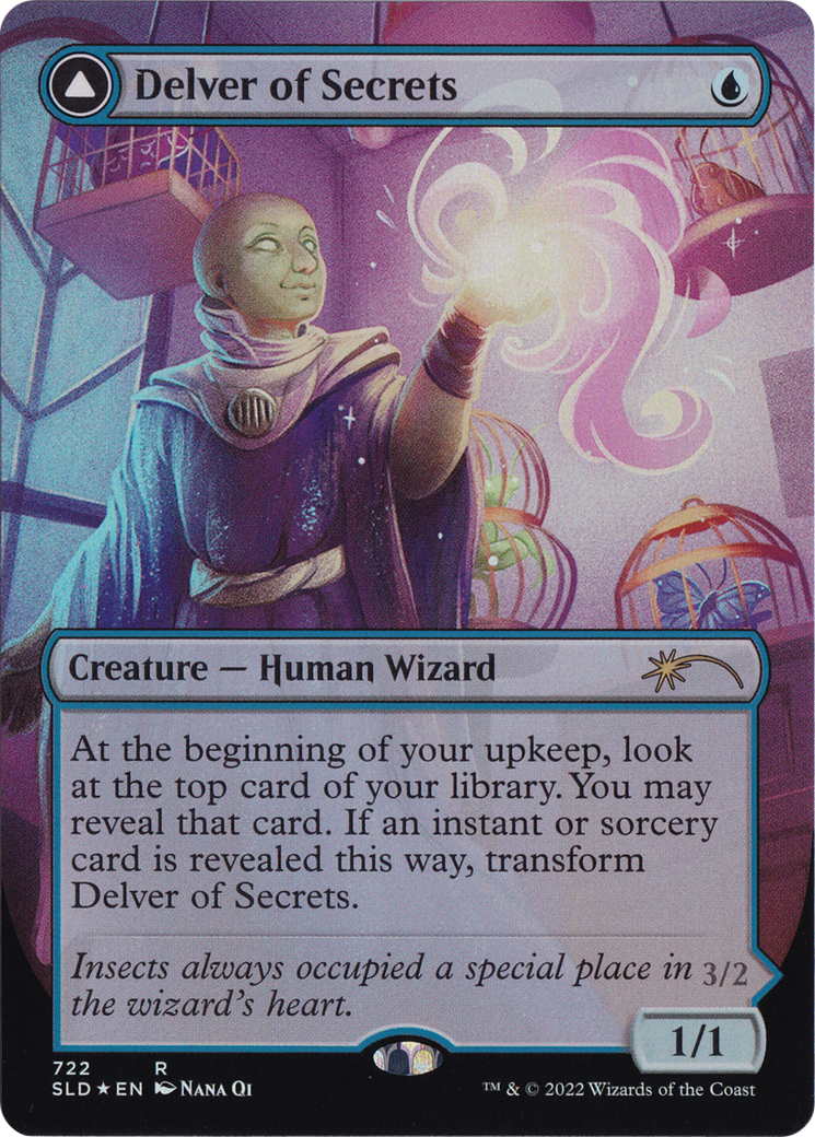 Delver of Secrets // Insectile Aberration (Borderless) [Secret Lair: From Cute to Brute] | Eastridge Sports Cards & Games