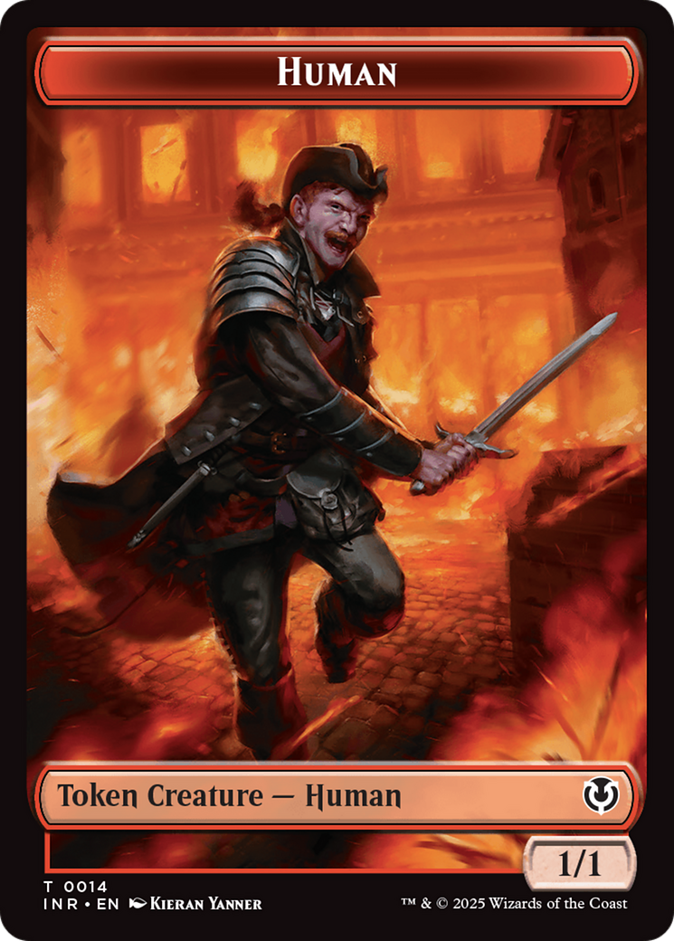 Elemental // Human (0014) Double-Sided Token [Innistrad Remastered Tokens] | Eastridge Sports Cards & Games