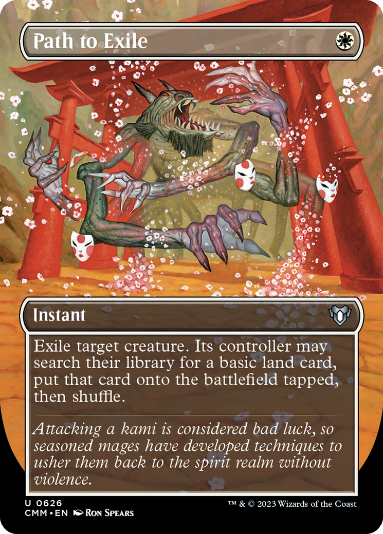 Path to Exile (Borderless Alternate Art) [Commander Masters] | Eastridge Sports Cards & Games
