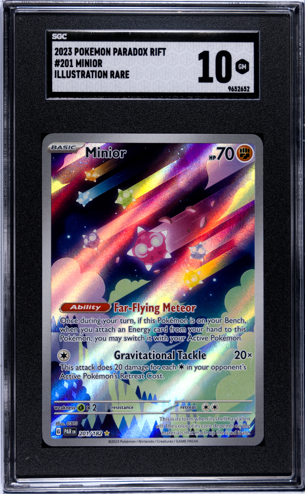 2023 Pokemon Scarlet & Violet Paradox Rift #201 Minior - Illustration Rare SGC 10 | Eastridge Sports Cards & Games