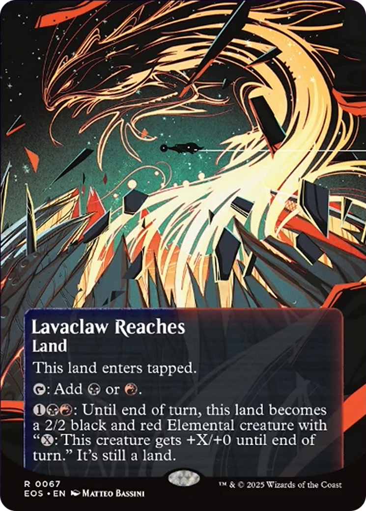 Lavaclaw Reaches (0067) (Borderless) [Edge of Eternities: Stellar Sights] | Eastridge Sports Cards & Games