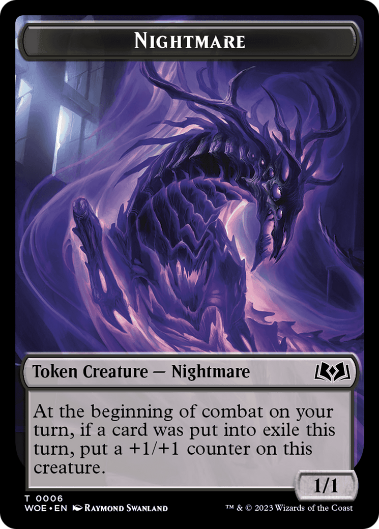 Nightmare // Food (0013) Double-Sided Token [Wilds of Eldraine Tokens] | Eastridge Sports Cards & Games