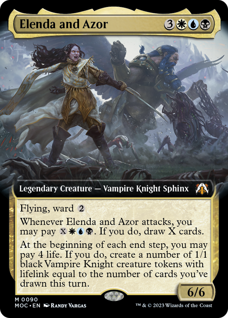 Elenda and Azor (Extended Art) [March of the Machine Commander] | Eastridge Sports Cards & Games