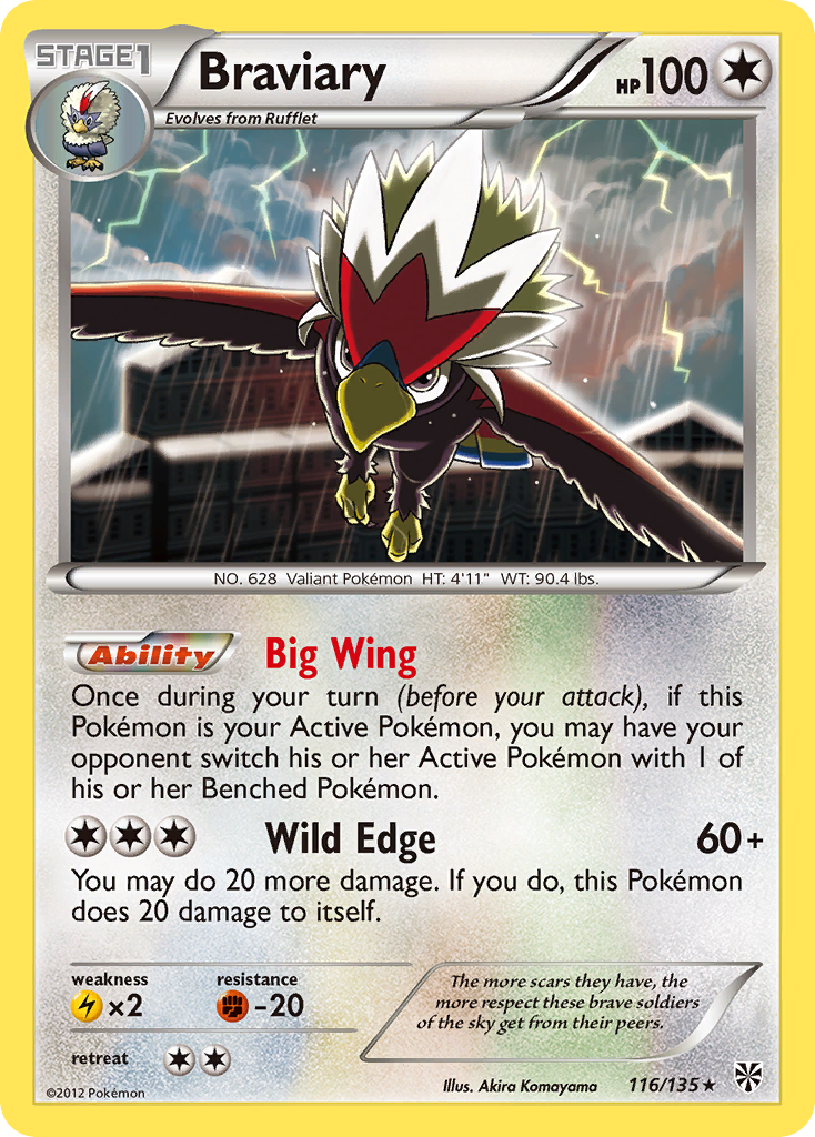 Braviary (116/135) [Black & White: Plasma Storm] | Eastridge Sports Cards & Games